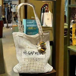 Bolso tote de punto hueco estilo informal para mujer, bolso de hombro tejido de gran capacidad, nuevo bolso informal para uso diario, escuela, compras - Product Image 3