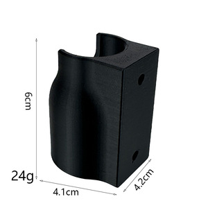 Supporto da parete in plastica per tubi flessibili, portaoggetti, altezza 6 cm, larghezza 4,1 cm, profondità 4,2 cm, per organizzare dietro le porte - Product Image 1