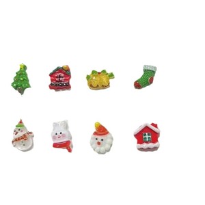 Décorations d'ongles en résine rouge vif pour Noël, accessoires de bijoux DIY de style dessin animé pour nail art - Product Image 5