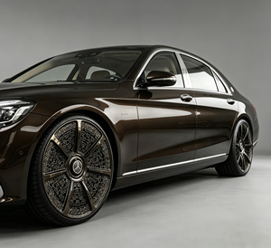 Ruedas <span class=keywords><strong>de</strong></span> <span class=keywords><strong>Lujo</strong></span> con Encaje Intrincado para Modificación <span class=keywords><strong>de</strong></span> Maybach - Llantas Personalizadas con Acabado Cromado Negro <span class=keywords><strong>de</strong></span> Alta Gama - Product Image 5