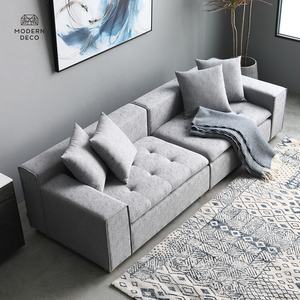 Canapé en tissu modulaire gris, canapé de <span class=keywords><strong>2</strong></span> <span class=keywords><strong>places</strong></span>, pour salon, nouveau, moderne, 2022 - Product Image 3