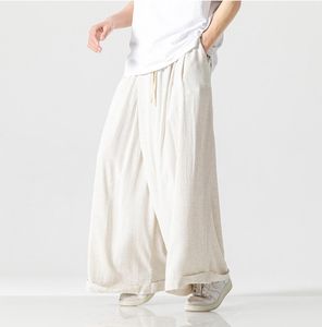 Liu Ming 2025 Nuevos hombres Joggers de pierna ancha-Ropa de calle coreana Pantalones sueltos con cordón (Casual y de moda) - Product Image 2