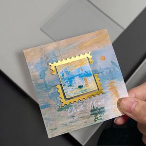 Marque-pages en métal personnalisables, série imprimés rétro, style peinture à l'huile classique, badges et pendentifs créatifs - Product Image 2