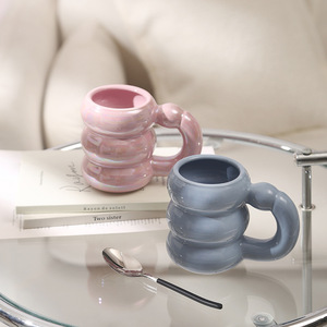 Taza de Cerámica Estilo INS, Taza de Cerámica Hecha a Mano, Taza de Café Macaron, Taza de Cerámica - Product Image 3