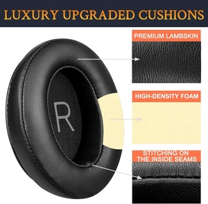 Almohadillas de Repuesto de Piel de Cordero para Auriculares <span class=keywords><strong>Sennheiser</strong></span> <span class=keywords><strong>Momentum</strong></span> <span class=keywords><strong>3</strong></span>, Almohadillas Inalámbricas con Espuma Viscoelástica Suave con Aislamiento de Ruido - Product Image 4