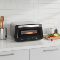 Four à pizza professionnel 17L Four électrique haute température Four à convection Grille-pain Contrôle numérique Multifonctionnel avec fonction de cuisson