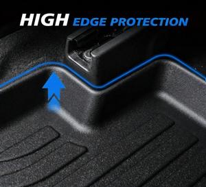 Tappetini Auto per Volkswagen <span class=keywords><strong>Tiguan</strong></span> 2009-2017, Set 3 Pezzi, Protezione per Tutte le Stagioni, Spessore 7 Pollici, Copertura Completa 3D Personalizzata, Nero - Product Image 3