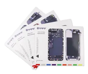 iPhone 6 6P 6S 6SP 7 7P 8 8P X XS MAX XR 11 Pro Max 12 13系列屏幕螺丝图维修垫的指南图表磁性螺丝垫
