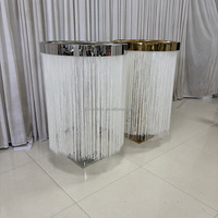 Support floral de luxe en métal doré avec perles acryliques pour centre de table de mariage - Meilleure vente