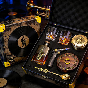 Kit de fumage de cocktails personnalisé sur le thème du <span class=keywords><strong>jazz</strong></span>, accessoires de luxe pour fumer le whisky, kit d'<span class=keywords><strong>infusion</strong></span> portable adapté aux bars - Product Image 1