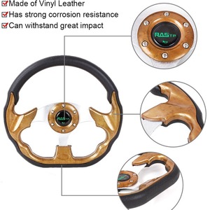 Volant de course RASTP Racing 13 pouces, design en fibre de carbone, pour voiture et kart - Product Image 3