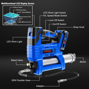 Hehui sans fil 20V 2.0Ah 10000Psi <span class=keywords><strong>batterie</strong></span> au Lithium <span class=keywords><strong>pompe</strong></span> <span class=keywords><strong>à</strong></span> <span class=keywords><strong>graisse</strong></span> pistolet <span class=keywords><strong>à</strong></span> <span class=keywords><strong>graisse</strong></span> haute pression pistolet <span class=keywords><strong>à</strong></span> <span class=keywords><strong>graisse</strong></span> sans fil électrique - Product Image 3