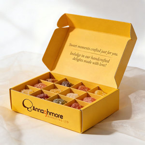 Boîtes en carton ondulé personnalisées pour l'emballage de cadeaux, vêtements, cosmétiques, expédition, snacks, bonbons, avec séparateur - Product Image 1