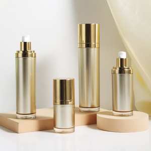 New 100ml 50ml 30ml 15ml 50g 30g <strong>Luxury</strong> Airless <strong>Container</strong> Gold Skincare Essence <strong>Cosmetic</strong> Jar Acrylic Lotion Bottle Set - Product Image 2