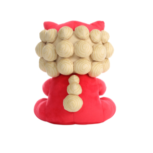 Peluche Leone Danzante Rosso, Simpatico Peluche Leone <span class=keywords><strong>Fu</strong></span> Seduto con Cuore Ricamato, Regalo Mascotte Peluche Palla del Leone Portafortuna per Festival - Product Image 2