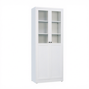5-Layer Metal Storage <b>Cupboard</b> Cabinet Glass Swing Door <b>Cheap</b> Steel File Cabinet for Office Workshop Bedroom Kitchen Gym Use - Product Image 6