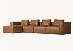 Sassanid OEM Design italien contemporain Ensemble salon américain de luxe <span class=keywords><strong>Vitto</strong></span> Chaise en U modulaire en cuir - Product Image 3