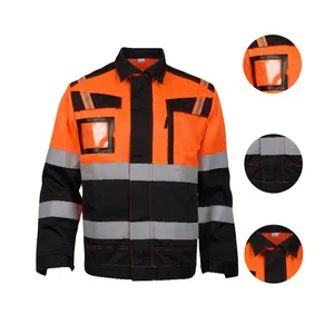 outdoor workwear coat men's working jacket reflective safety jacket
