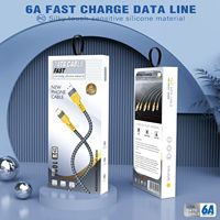 Câble de données USB2.0 Micro Type-C en nylon tressé super rapide en cuivre pur de 1 m pour téléphones mobiles