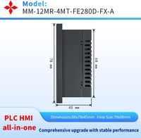 Controlador Lógico Programable PLC HMI Todo en Uno, Pantalla Táctil de 2.8'', 7 Entradas, 5 Salidas de Relé/4 Salidas de Transistor, 2 Pulsos de Alta Velocidad