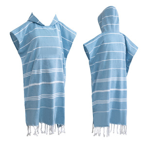 Poncho Da Surf Asciugamano Fasciatoio Accappatoio Ad Asciugatura Rapida Con Cappuccio Telo Da Bagno Coperta Da Spiaggia In Microfibra Asciugamano Da - Foto 2