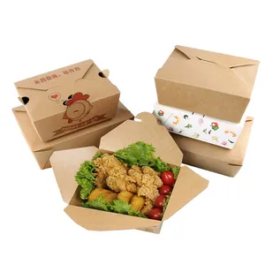 Restaurant takeout packaging takeaway disposable paper lunch box food container takeaway food salad packaging box