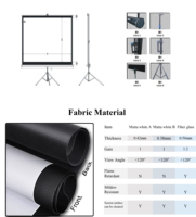 Beamer Leinwand Extérieur Ecran Vidéo Projecteur Trépied 72 "84" 100 "120" 150 "Pouces Écran de Projection Mural 4K pour Projecteur