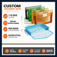 Pochettes transparentes personnalisées en plastique extensibles pour documents de conférence, reçus, contrats, documents médicaux et professionnels avec fermeture à pression
