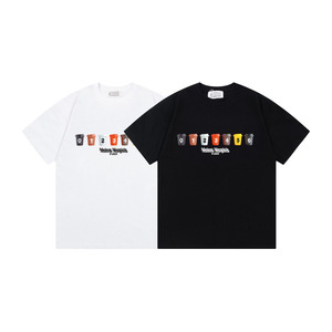 Camiseta de Lujo Transfronteriza <span class=keywords><strong>Maiso</strong></span> Margiela con Letras Digitales, 260g, 100% Algodón, Manga Corta, Transpirable, Corte Holgado Informal - Product Image 2