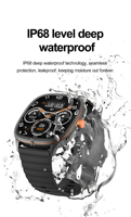 Stilvolle Schlanke Smartwatch 1,73 Zoll AMOLED HD-Bildschirm BT-Anruf Metall-Drehkrone IP68 Wasserdicht Sprachassistent Smartwatch