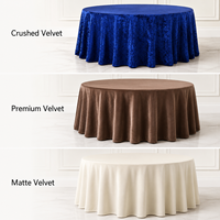 Nappe Ronde en Velours Mat Premium Froissé pour Projets Hôteliers et Banqueting – Vente en Gros