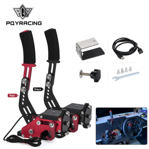 Volant de course Poyracing avec frein à main et connexion filaire USB pour jeux PC - Product Image 1
