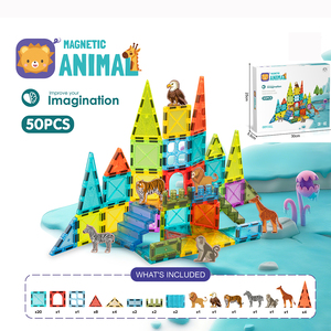 Bloques de Construcción Magnéticos de Animales, 95 Piezas, Juego de Fichas Magnéticas Educativas STEM con Animales de Safari, Juguetes de Construcción para Niños de <span class=keywords><strong>3</strong></span> Años en Adelante - Product Image 6