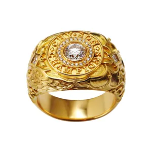 18K oro diamante rilievo nove Hong anello uomo S925 argento anello con diamanti K oro diamante coda anello personalizzato