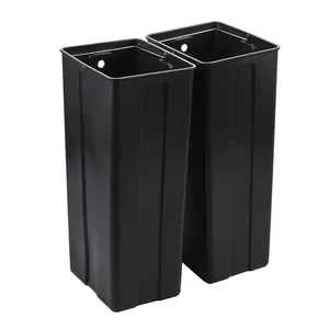 Cubo de basura de reciclaje de acero inoxidable con doble compartimento de 8 galones, cubo de basura de cocina operado por Pedal para uso en interiores y baños