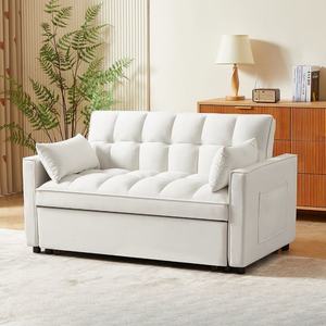 Canapé-lit futon en gros, convertible, confortable, chambre à coucher, salon, lit de jour, fauteuil en velours, canapé-lit pliable, deux places - Product Image 6