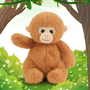 Jolie peluche singe marron ultra douce et câline pour enfants, cadeau d'anniversaire, cadeau de naissance et compagnon de lit - Product Image 2