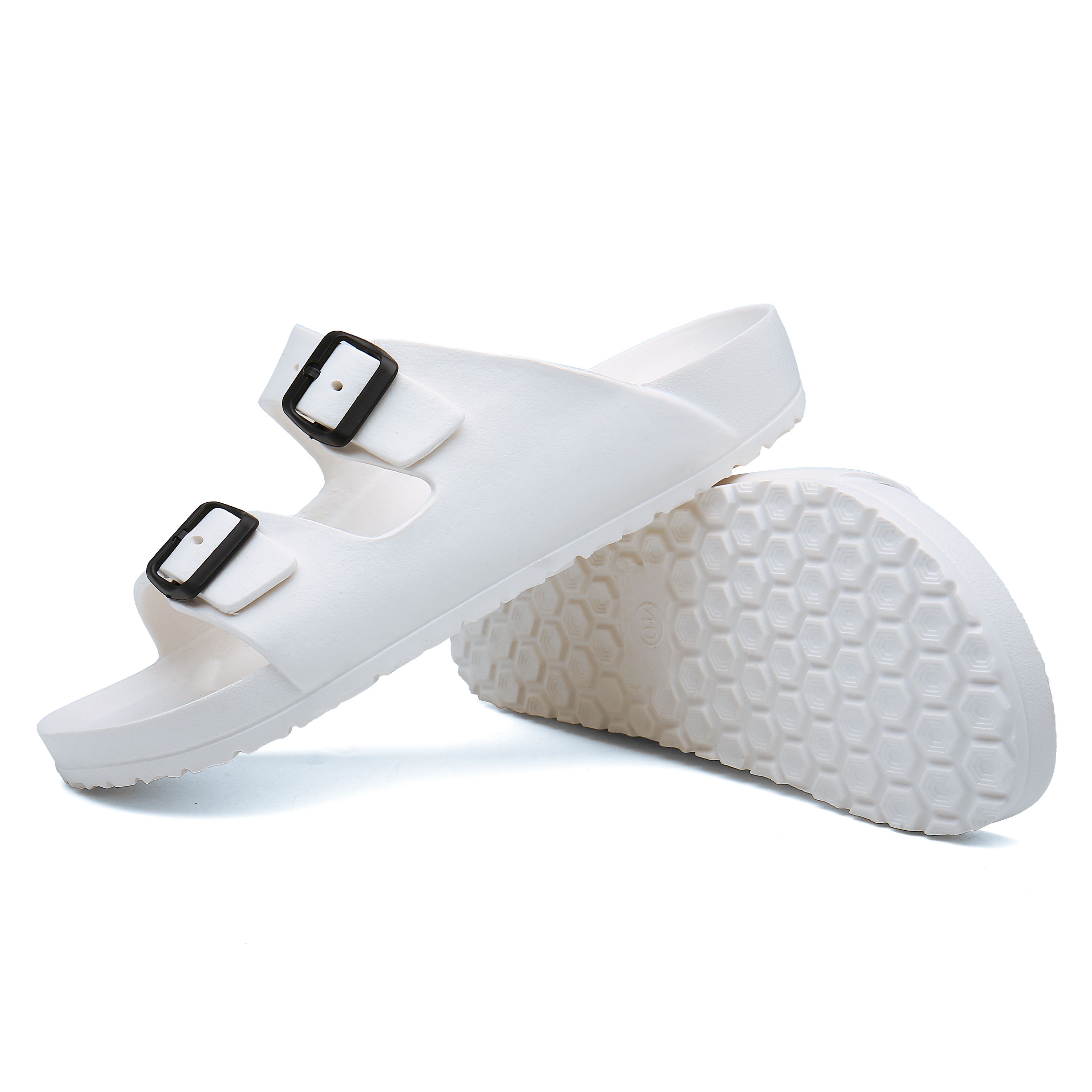 Sabots Mules Unisexe Pour Maison Et Plage - Taille EU 37/38, Couleur Blanc, Semelle Antidérapante