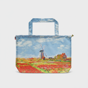 AU-01022 borsa antipioggia artistica Monet "campo tulipano" Cover elegante Tote Bag promozionale - Product Image 1