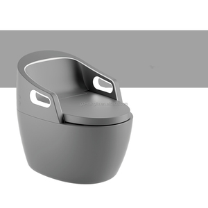 Toilette intelligente en céramique pour le marché européen, idéale pour les hôtels, avec chauffage de siège, télécommande, accoudoir coloré, siphon de salle de bain - Product Image 1