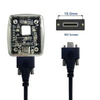 USB 3,1 Tipo-C Bloqueo de tornillo dual a USB3.0 estándar Cable DE DATOS Montaje en panel 5Gbps Cámara industrial Cable de transmisión de video