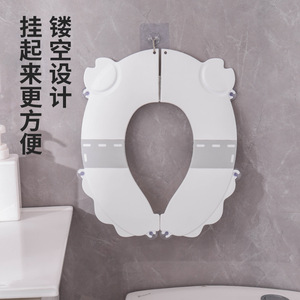 Childrens Folding <b>Step</b> <b>Stool</b> For Toilet Training 3-6 Years Old PP Material Pink Black White Color Options - Product Image 2