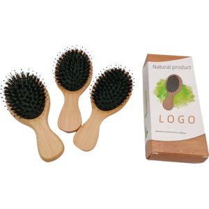 Cepillo de pelo de madera de bambú personalizable con tipo láser Uso en el hogar Cojín de aire Jabalí Peine de cerdas a granel - Product Image 5