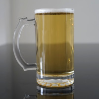 Les souvenirs en verre de pinte de forme transparente de tasse de gobelet de bière soufflés par machine de style classique peuvent