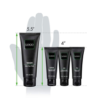 Kit de Soins Visage Homme Marque Blanche Vitamine C AHA Nettoyant Exfoliant Hydratant Réparateur Jour/Nuit 4 Pièces