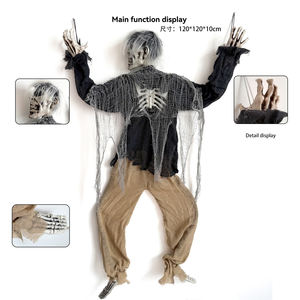 Accessoire de blague de maison hantée de fantôme rampant effrayant pour la décoration de portes et de fenêtres - Product Image 4