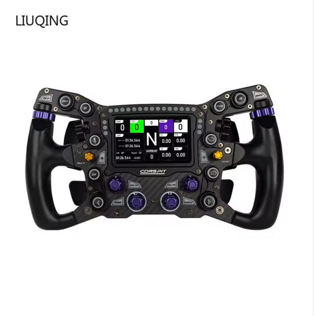 Conspit MAX 01 300mm/11.8" Carbon Fiber Sim Racing Steering Wheel 4" Touch Screen F1 Force Feedback USB Direct Moza Compatible
