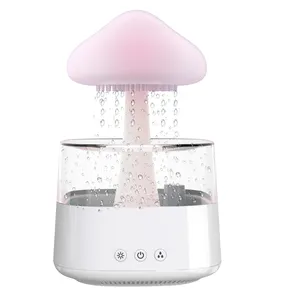 New Night Lights Decoration Home Mist Maker Raining Cloud Lamp Mushroom Water Diffuser Rain Fall Rain Drop Humidifier