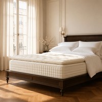 Matelas de luxe contemporain en laine tuftée à la main avec cheveux de cheval, surmatelas double couche, ressorts ensachés sans colle, pour la maison et appartement, ultra confortable