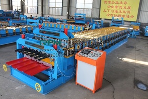 Doppelschicht-Eisenblech herstellungs maschine <span class=keywords><strong>840</strong></span> Dach platte Trapez glasierte Ziegeldach walzen form maschine - Product Image 5